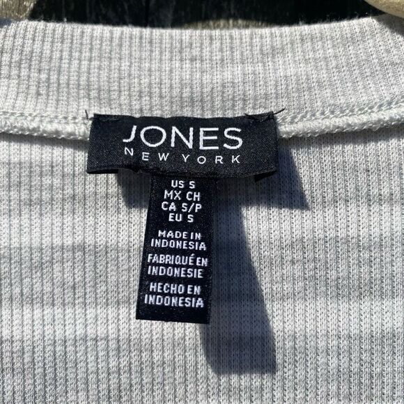 Jones New York Long Length Open Front Thin Ribbed Cardigan | S - Picture 2 of 4